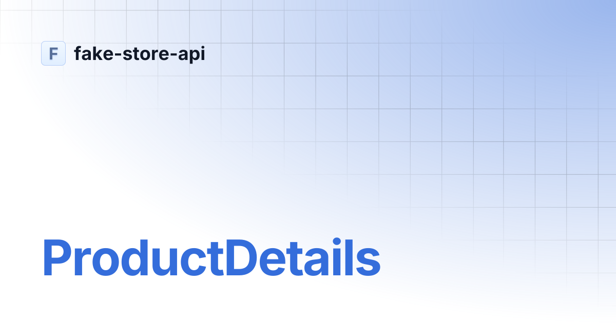 ProductDetails | fake-store-api